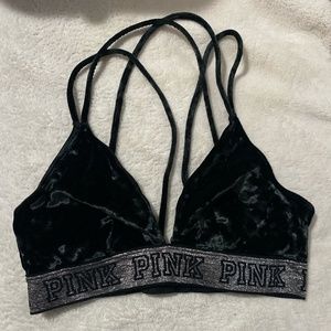 black velvet PINK bralette